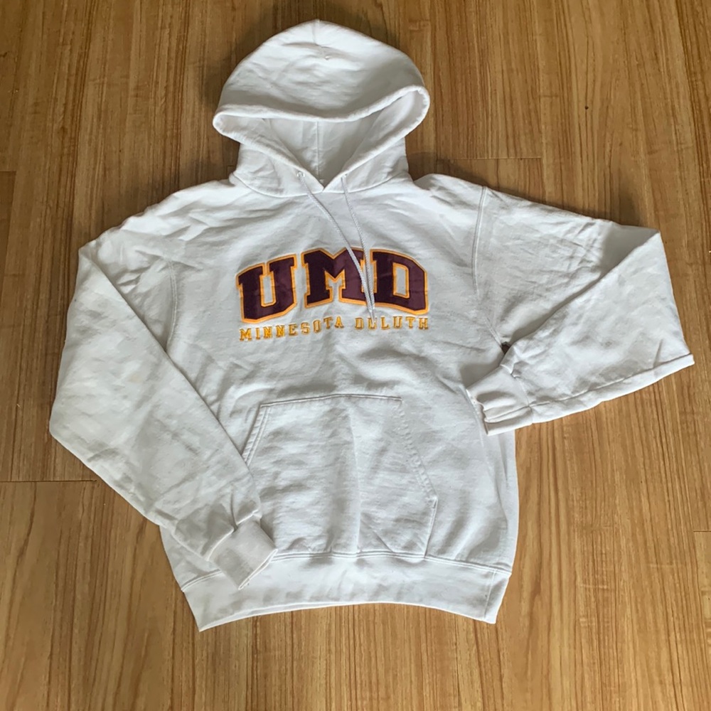Small white champion minnesota college hoodie sweatshirt